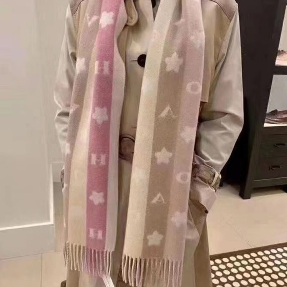 Coach Stars Striped Print Muffler Scarf - Picture 2 of 10